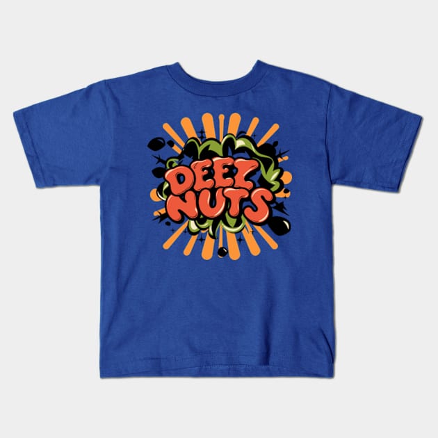 Deez Nutz Lettering Kids T-Shirt by elegantelite